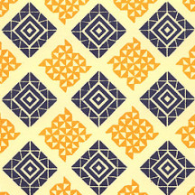 Blue and Yellow Geometric Print Italian Paper ~ Carta Varese Italy